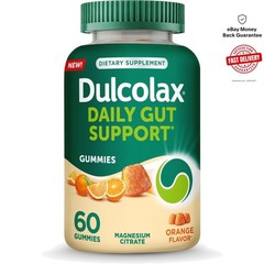 Daily Gut Support Gummies – Stimulant-Free Magnesium Citrate, 60 Count Orange