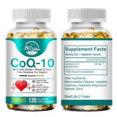 CoQ10 200mg – Coenzyme Q10 – 120 Vegan Capsules – Energy Support & Heart Health