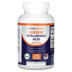 High Potency, Hyaluronic Acid, 200 mg, 120 Vegetable Capsules