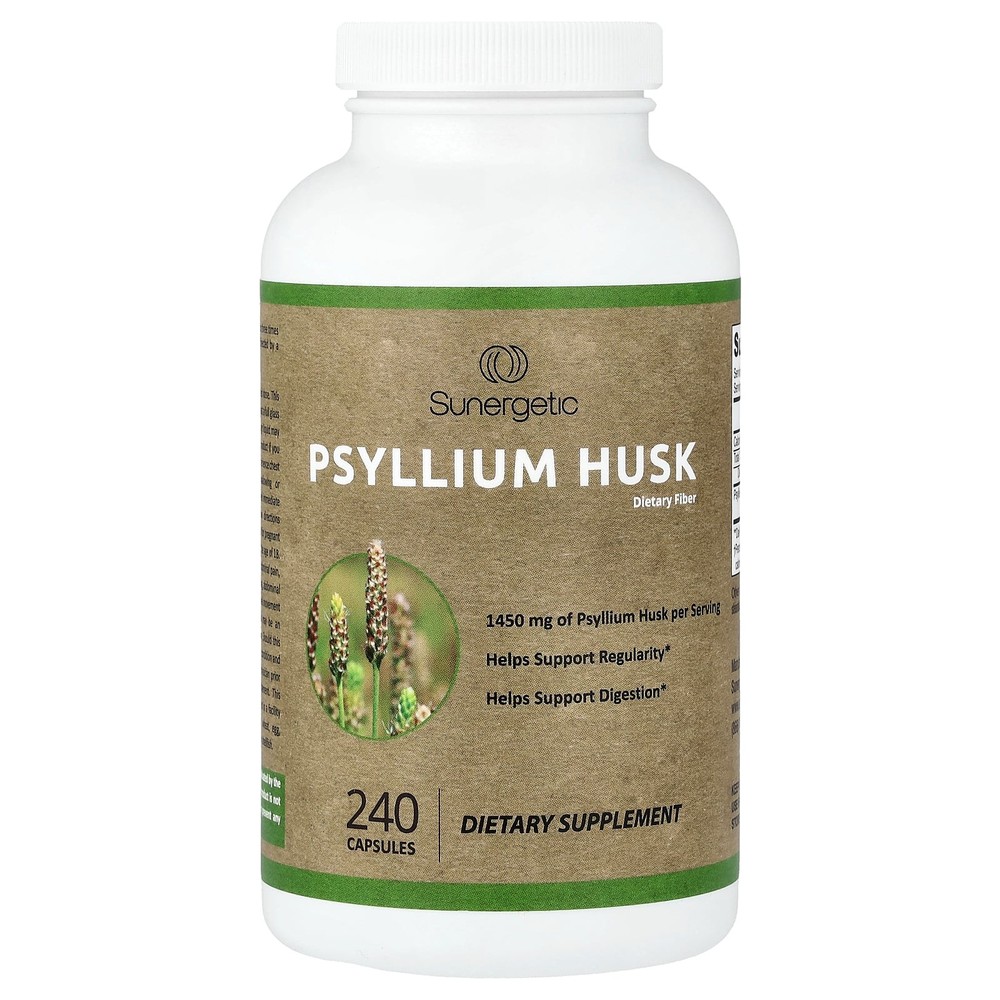2 X Sunergetic, Psyllium Husk, 240 Capsules (725 mg per Capsule)