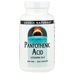 2 X Source Naturals, Pantothenic Acid, 250 mg, 250 Tablets