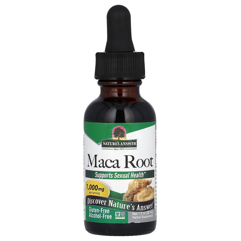 Nature’s Answer Maca Root, Alcohol-Free, 1000 mg , 1 fl oz (30 ml) – Exp 08/2027