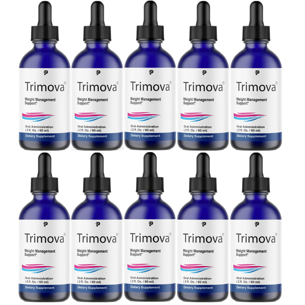 Trimova Drops – Weight Management Support Liquid, Fat Burning – 10 Bottles