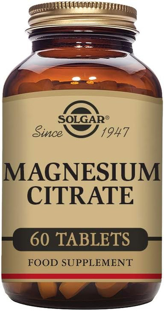 Magnesium Citrate – 60 Tablets – Promotes Healthy Bones, Supports Nerve & Muscle