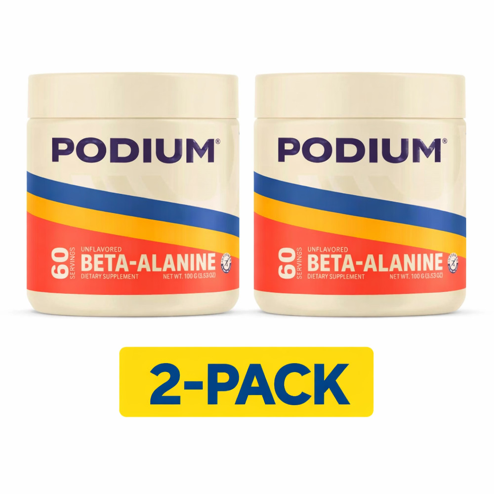 Podium Beta-Alanine Powder 2 Pack 100g Each Unflavored Sealed 120 Servings