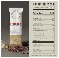 PRIMA Ancestral Protein Bars 7 Pack | Salted Caramel | Low Carb | 16g Protein
