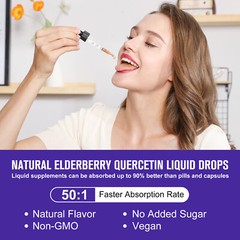 USDA Organic Elderberry & Echinacea Liquid Supplement (2 Oz)