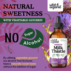 Wild & Organic Milk Thistle Liquid Drops – Liver Cleanse 4 Fl Oz (Pack of 1)