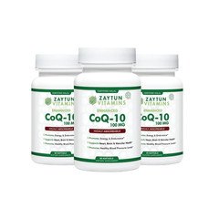Zaytun Halal CoQ-10 + Vitamin E, Supports Heart, and Brain Health, 60 Softgels