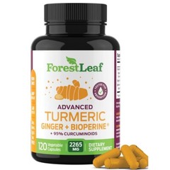 Forest Leaf Organic Turmeric Joint Support Supplement Ginger 120 Capsules US