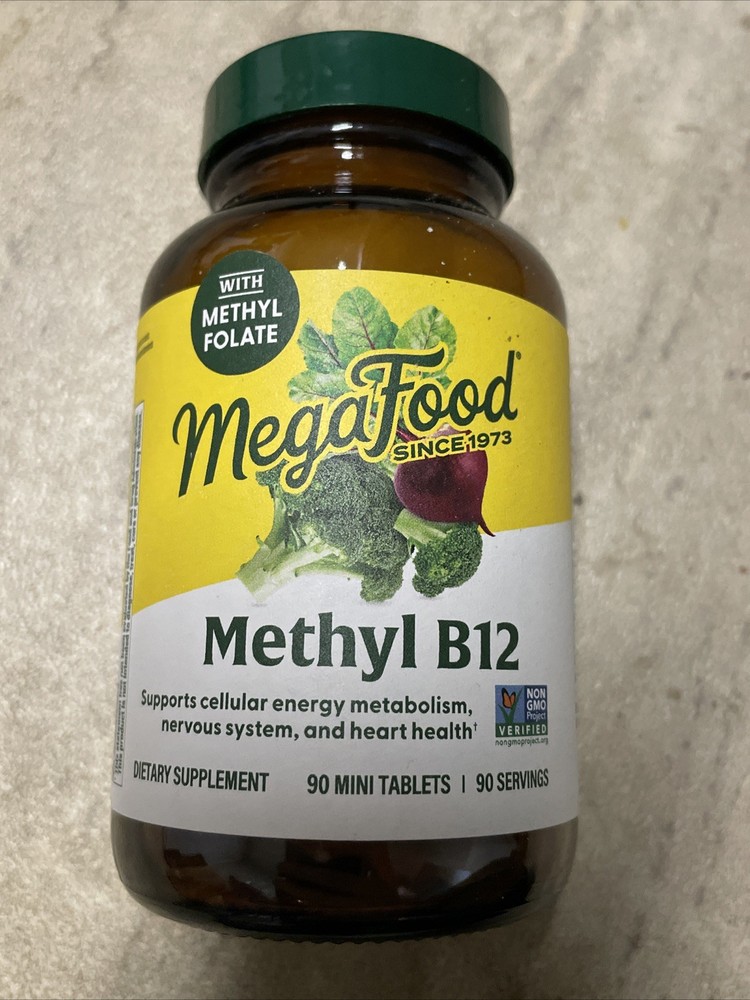 MegaFood Methyl B12 90 Tablets Dairy-Free, Gluten-Free, Kosher, NSF Certified,