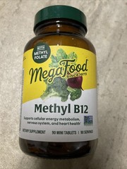 MegaFood Methyl B12 90 Tablets Dairy-Free, Gluten-Free, Kosher, NSF Certified,