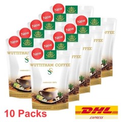 10 x Wuttitham Instant Coffee Health Weight Control Burn Anti Aging Slim Drink