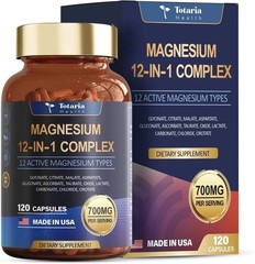 Magnesium Complex 12 in 1 Magnesium Glycinate, Citrate, Malate, Orotate USA 120C