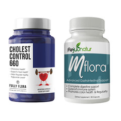 Cholesterol Control Heart Supplements & Mflora Probiotic Support Immune System