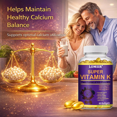 Super Vitamin K, Heart Health, Arterial Health, Calcium Balance – 60 Softgels