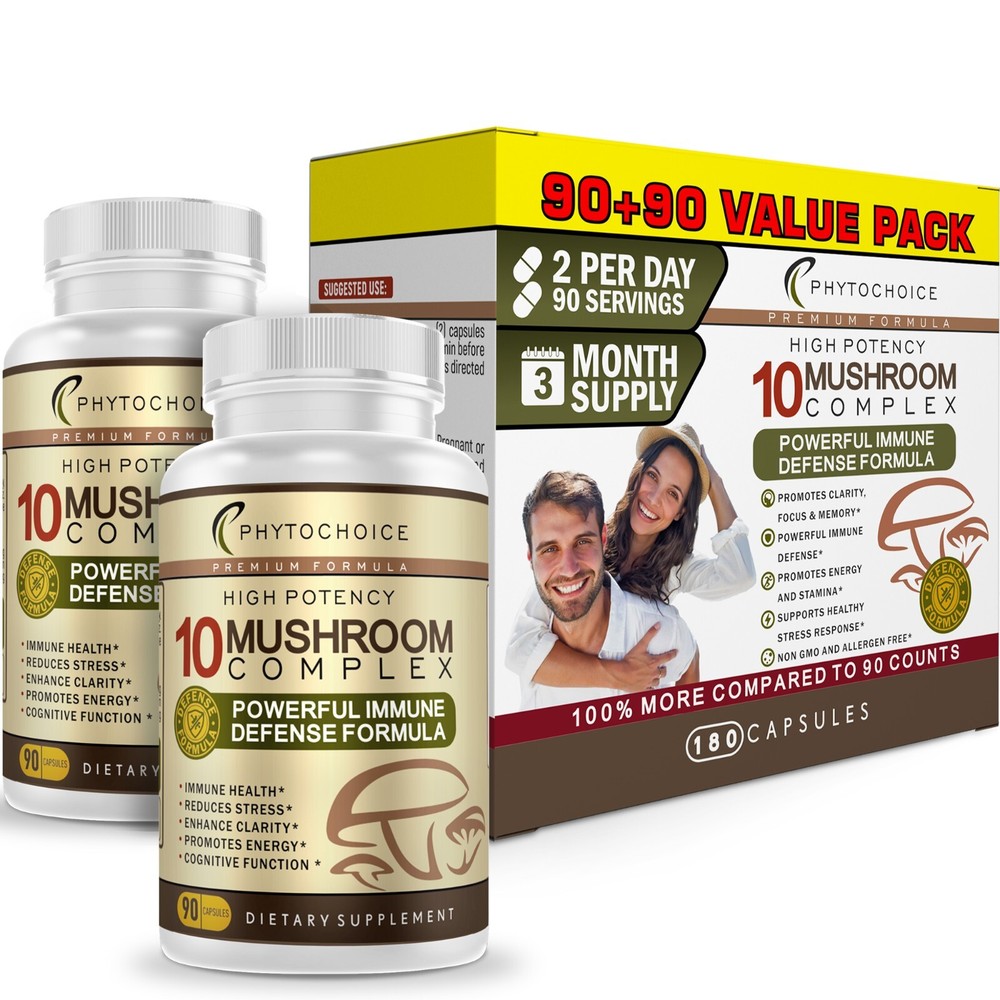 PHYTOCHOICE Advertising Insert CARD for Defense10 Mushroom Complex Supplements