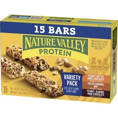 Nature Valley Protein Bars Variety Pack, Gluten Free 15 Count (Pack of 1)