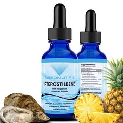 Asbsonutrix Pterostilbene with Hesperidin 390 mg, 4 Oz Liquid, 300 Servings