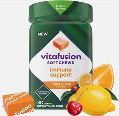 Vitafusion Immune Support Supplement Soft Chews Citrus Fusion 30 Ct