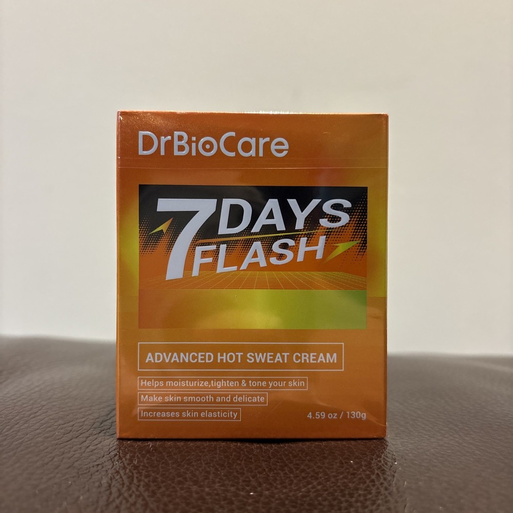 DrBioCare, 7 Days Flash, Advanced Hot Sweat Cream, 4.59oz/130g, EXP 04/15/2028