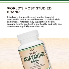 Triple Strength Astaxanthin 12mg – Patented Formula, 70+ Clinical Trials, USA Ma