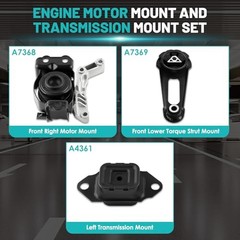 A7368 Engine Motor Mount & Transmission Mount Torque Strut Mount Set of 3 Fit