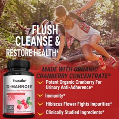 D-Mannose – Cranberry – Urinary Tract Support, Bladder Health, Cleanse & Detox