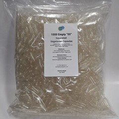 1000 Empty “00” (Separated) Vegetarian Capsules