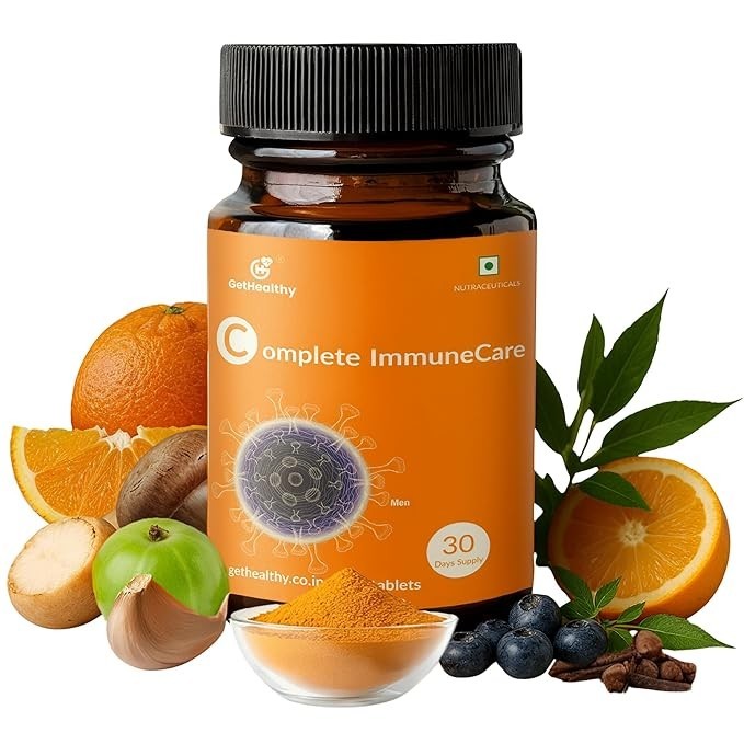 GetHealthy Complete ImmuneCare Vitamin C Tablets +Vitamin D + Zink Immune Suppot