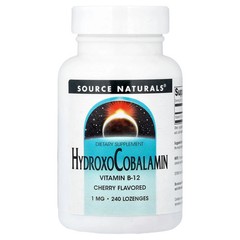 2 X Source Naturals, HydroxoCobalamin, Cherry, 1 mg, 240 Lozenge