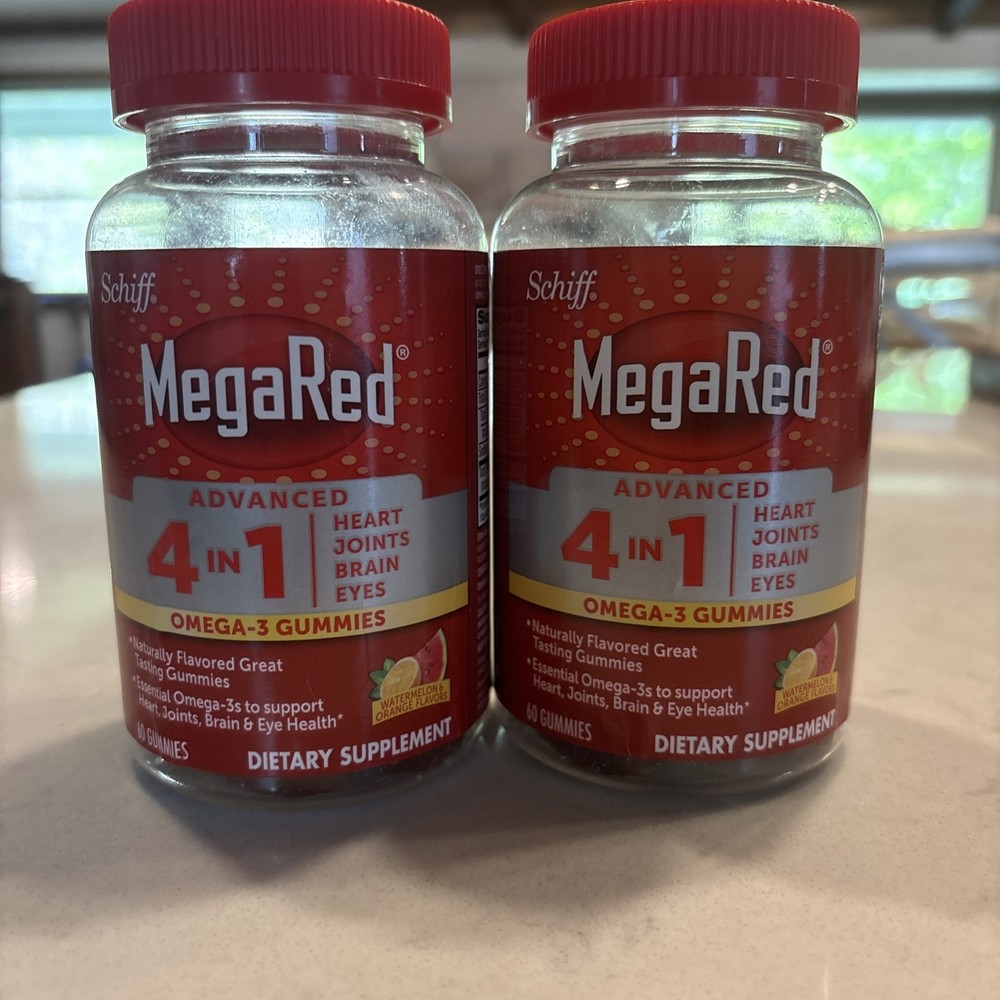 MegaRed Advanced 4 in 1 2x Concentrated Omega Nutritional Supplement 2 Count
