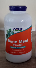 NOW Bone Meal Powder with Calcium Carbonate & Magnesium Oxide 1 Lb Exp. 07/2028