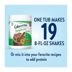 Glucerna Hunger Smart Diabetic Protein Shake, Classic Chocolate, 22.3-oz Tub