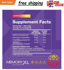 MemoryXL, Magnesium L-Threonate: Brain Supplement for Memory & Focus; Magtein®,