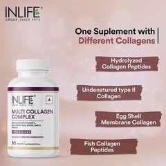 INLIFE Multi Collagen Complex 90 Tablets (Pack of 1x) for Women & Men