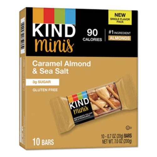 Kind Snacks 27960 Minis, Caramel Almond Nuts/sea Salt, 0.7 Oz, 10/pack
