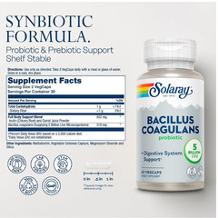 Solaray Bacillus Coagulans (5 billion) 60 vcaps