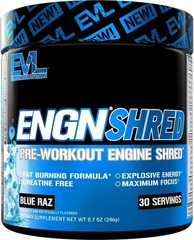 ENGN Shred Blue Raz Pre Workout Powder – Thermogenic Fat Burn Support – 9.1oz