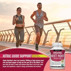 Toplux Organic Beet Root Powder Tablets – Natural Nitric Oxide Beets to Support
