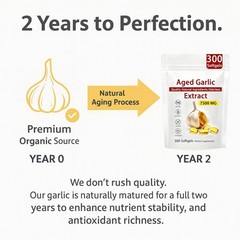 Aged Garlic Extract – 300 Count Odorless Garlic Supplement for Heart & Immune…