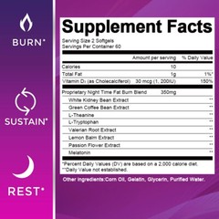 Night Time Fat Burner Supplement For Fat Burn Weight Loss Appetite Suppressant