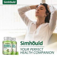Simhould 2 Pack Soursop Graviola Gummies – 3000mg Extra Strength Soursop Leaves