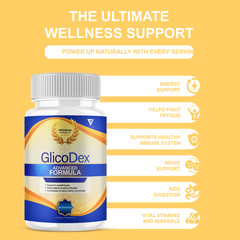 Glicodex Premium Blood Support Capsules, Glicodex Pills (60 Capsules)