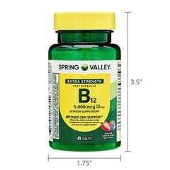 B12 5000 Mcg Fast-Dissolve Tablets Mixed Berry 45 Count