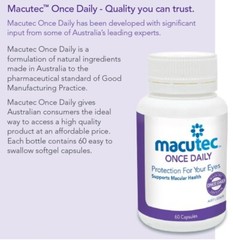 Macutec Once Daily 120 capsules Protection for your eyes Supports Macula Health