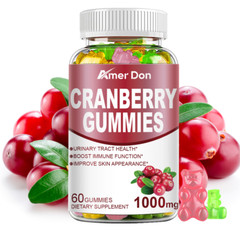 Cranberry Extract Gummies 1000mg Extra Strength Urinary Tract Support