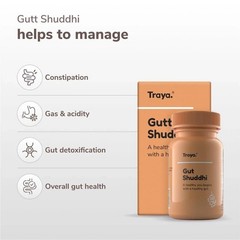Gut Health Tablets for Constipation, Bloating & Gas Relief, Boosts Metabolism O4