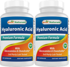 2 Pack Best Naturals Hyaluronic acid 100 mg 120 Capsules