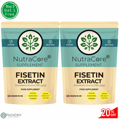 Fisetin Extract 550mg Capsules-(Strawberry Source & 160 μg/g) 100%Vegan-180Caps